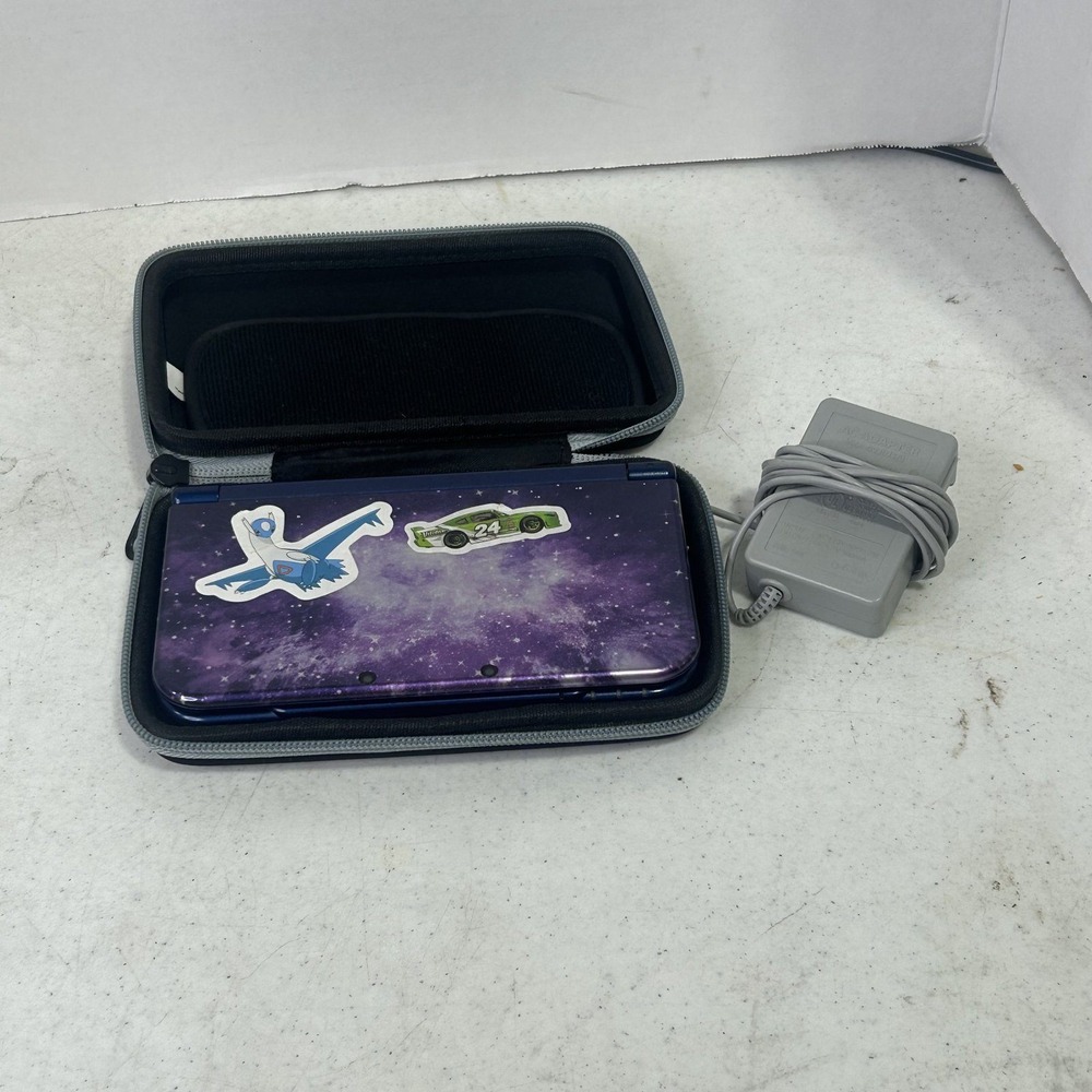 New Nintendo 3DS XL Galaxy Style Purple Console Bundle with Case and Charger